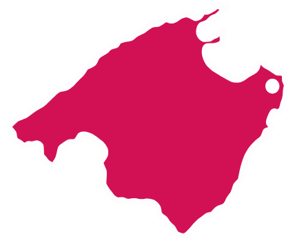 mallorca map mit markierung von cala ratjada im nordosten der insel mallorca