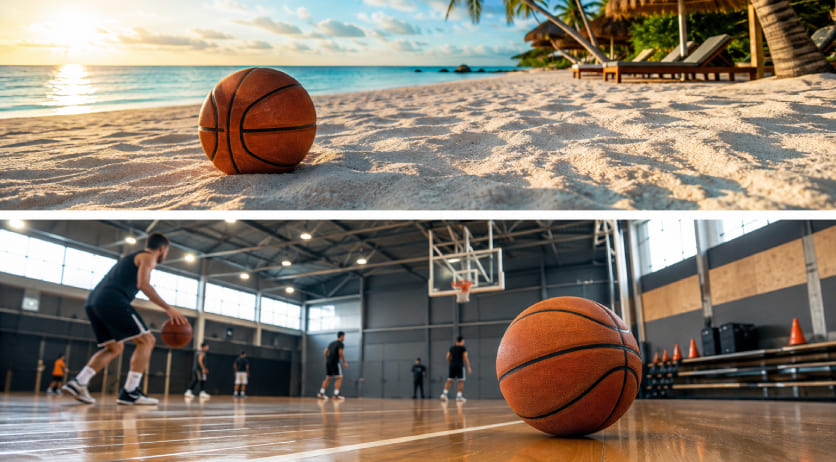 Basketball Training Strand & Sonne