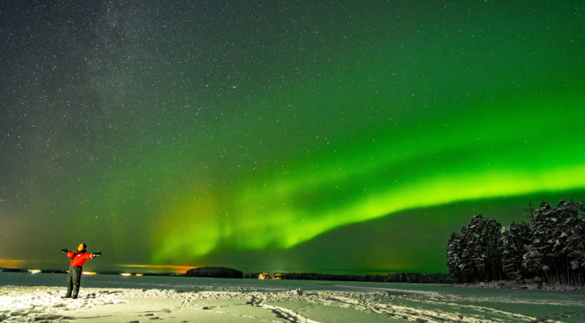 Aurora Borealis in Rovaniemi, Finnland