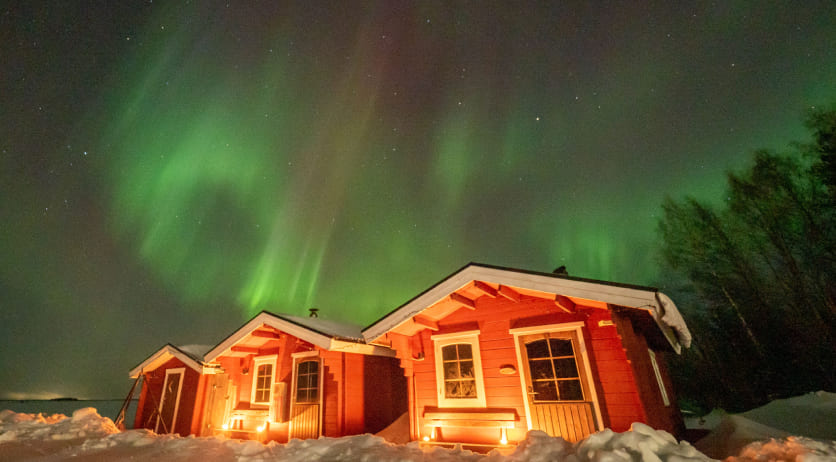 Polarlichter in Luleå, Norrbottens län, Schweden